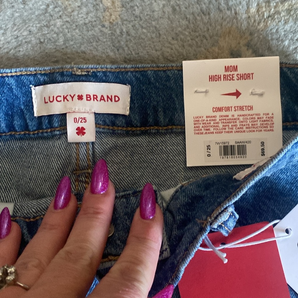 Lucky brand high rise mom shorts size 0/25. $70 nwt - Picture 2 of 5